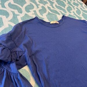 Gaze USA Women's Short Sleeve Ruffle Top